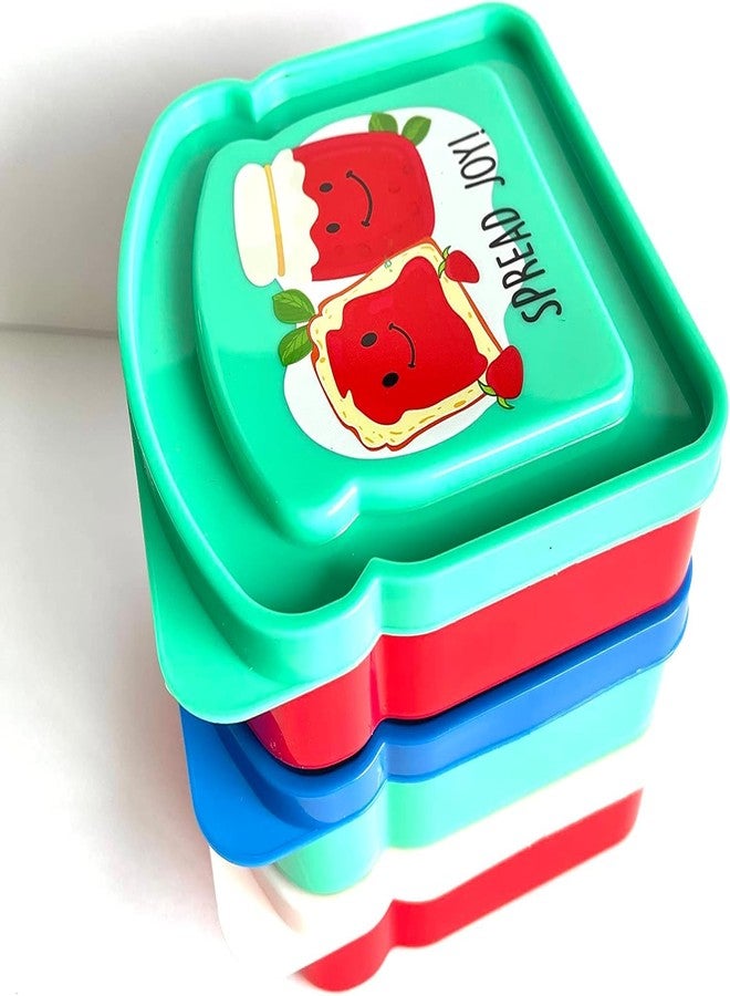 Bexter Set of 3 Toast Shaped Sandwich Boxes Food Storage Sandwich Containers, 2 cups / 16 oz / (Pack of 3) - Image 3